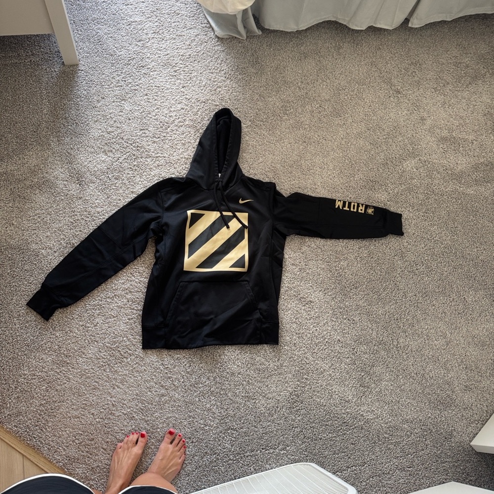 Nike Black Hoodie with Gold Accents